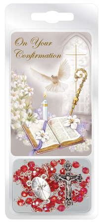 On Your Confirmation - Rosary and Holy Card