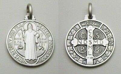 Small - 8mm Sterling Silver St Benedict Medal