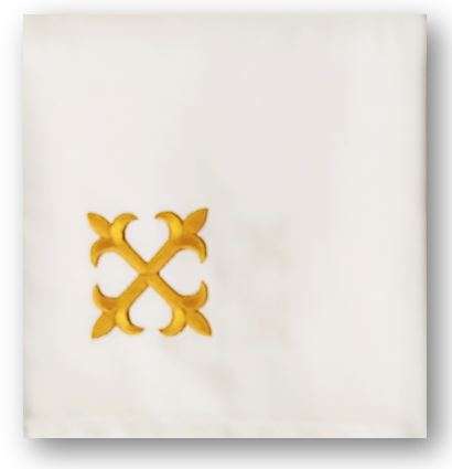 Corporal with Golden Fleur de Lis Cross