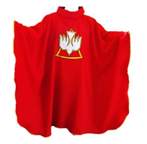 Red Holy Spirit Chasuble & Stole Set