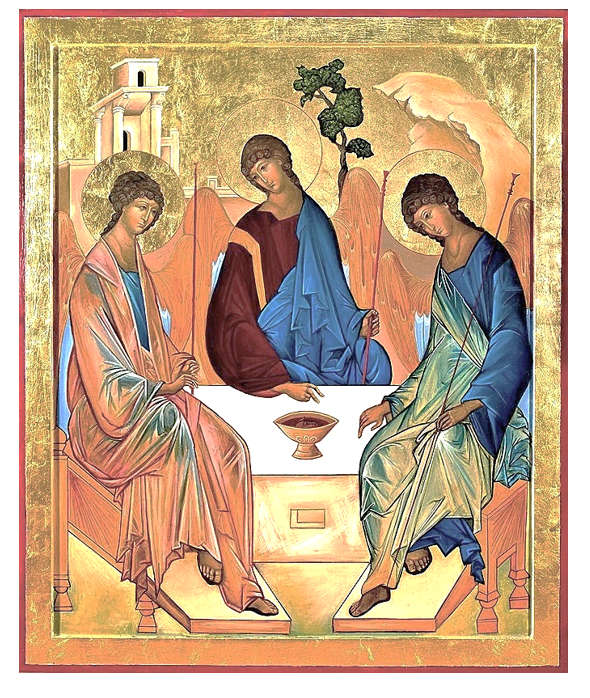 Holy Trinity - Hospitality of Abraham (Rublev) - Replica Icon 13.5 x 10.5cm