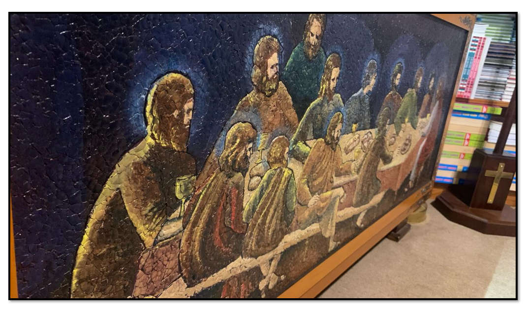 145cm Framed Last Supper  - Egg Shell Mozaic - ORIGINAL SINGLE EDITION