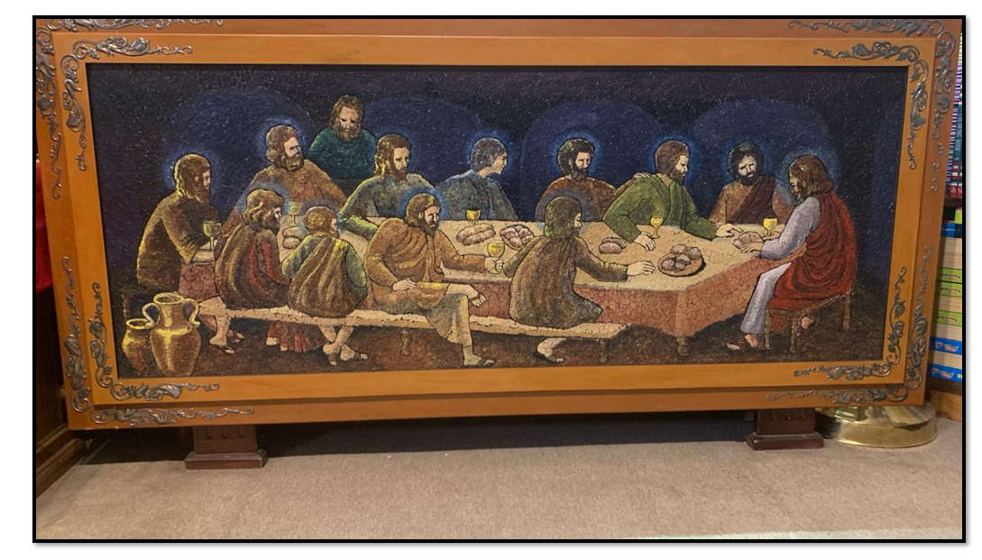145cm Framed Last Supper  - Egg Shell Mozaic - ORIGINAL SINGLE EDITION