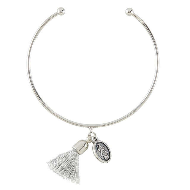 Divine Mercy Tassel Cuff Bracelet