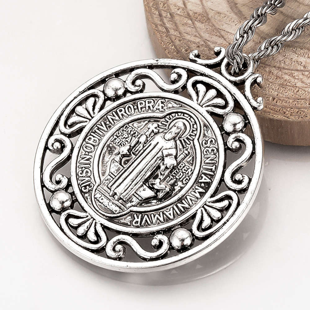 St Benedict Pendant - 38mm in diameter