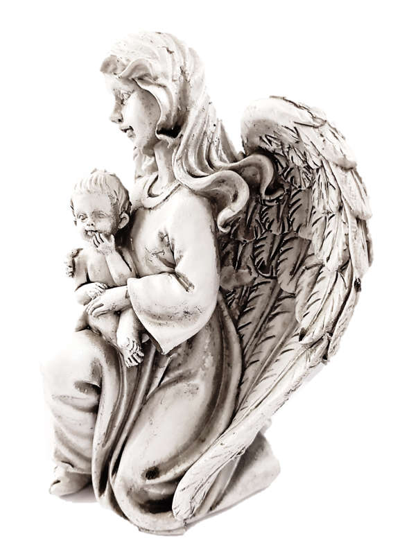 14.5cm Angel & Baby Statue