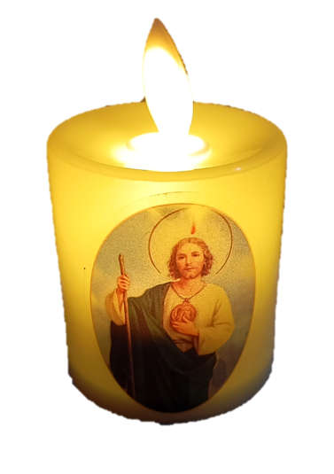 LED Candle - St Jude - 5.5cm tall *5cm diameter
