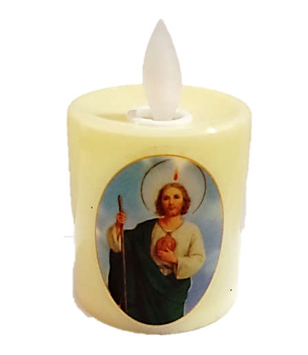 LED Candle - St Jude - 5.5cm tall *5cm diameter