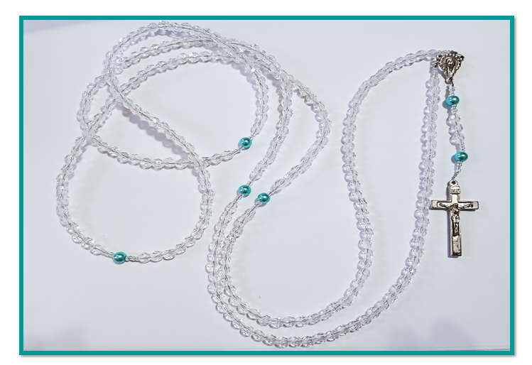 1000 Hail Mary Rosary - Clear Acrylic Crystal