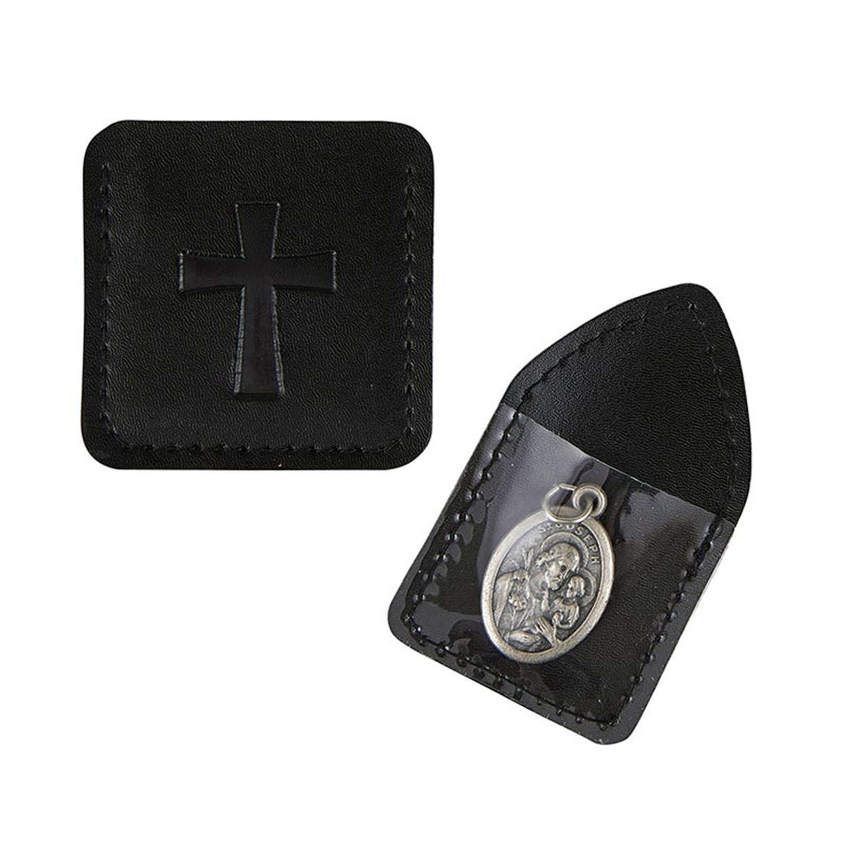 Medal Case - Black Faux Leather