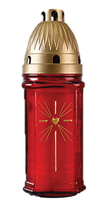 72 Hour Burning Glass Candle light with Windproof Top
