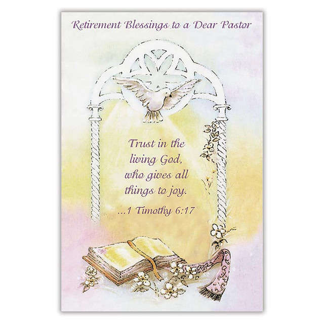 Retirement Blessings to a Dear Pastor - Greeting card
