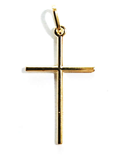 18kt gold filled Simple Cross 27mm