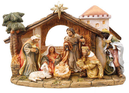 12cm x 18cm Nativity with Barn