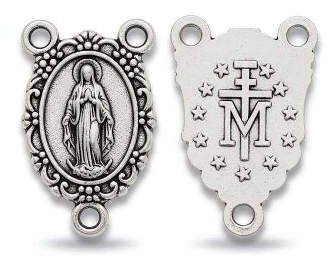 Miraculous Medal Ornate Centre - 2.5cm