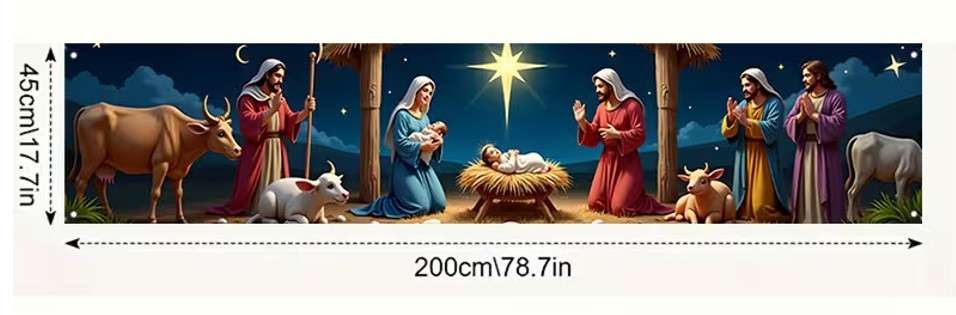 2meter Banner of the Nativity in Colour