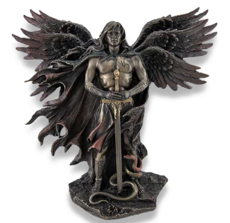 Seraphim Bronze Angel - 6 Wing Angel 26cm Tall