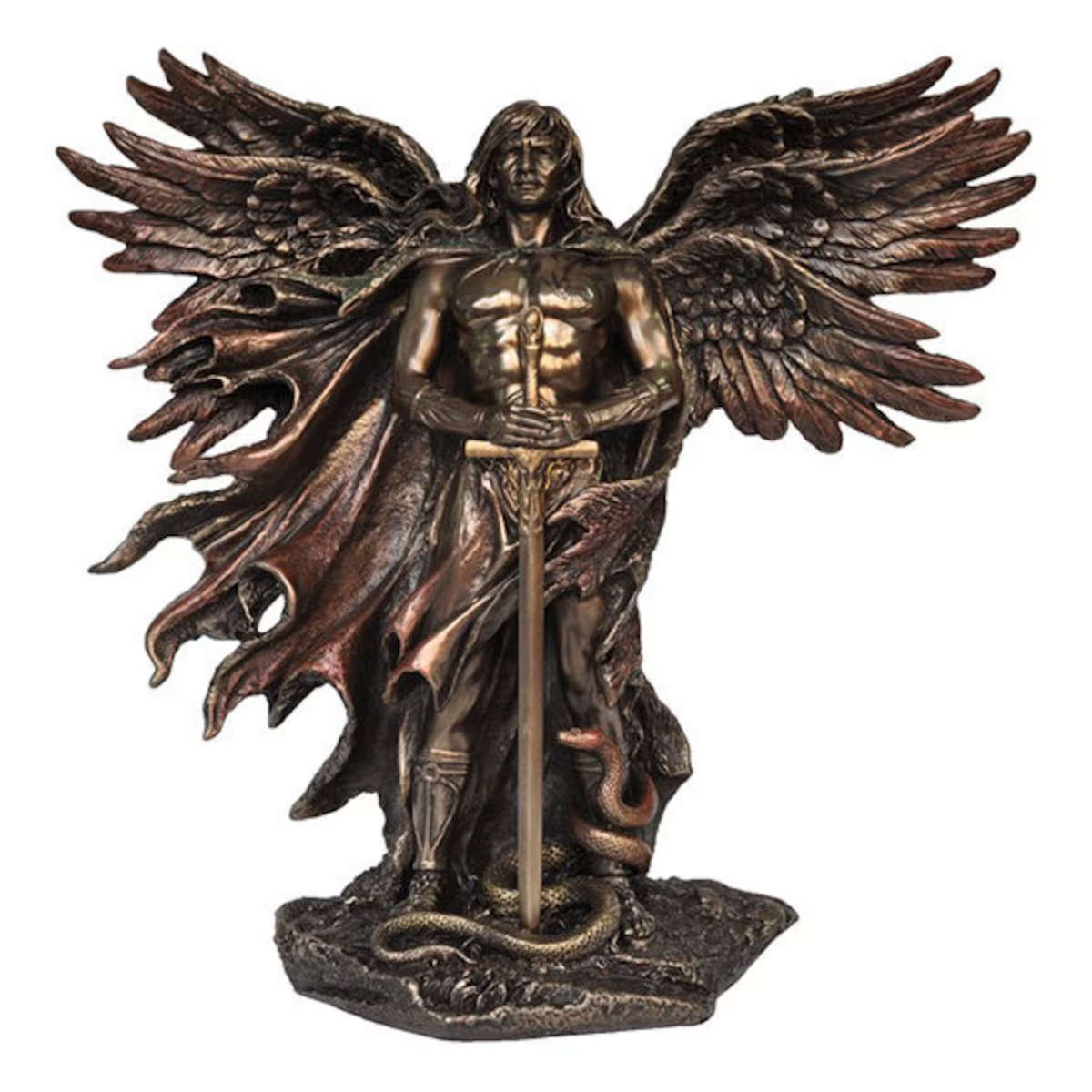 Seraphim Bronze Angel - 6 Wing Angel 26cm Tall