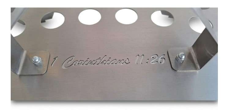 40 Hole Stainless Steel Communion Tray - 1 Corinthians 11:26 - includes glasses