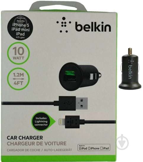 belkin car charger and lightning  charger cable