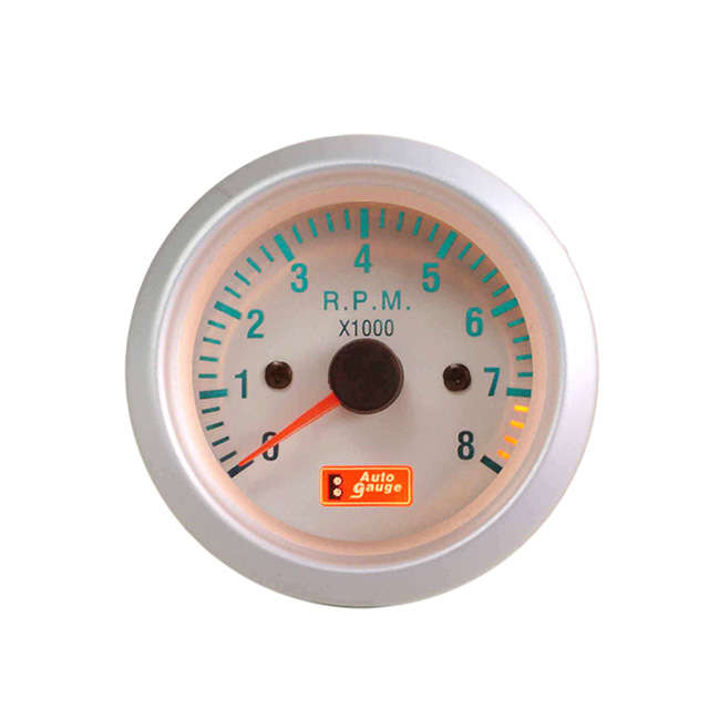 Autogauge 2" Tachometre (White Face)