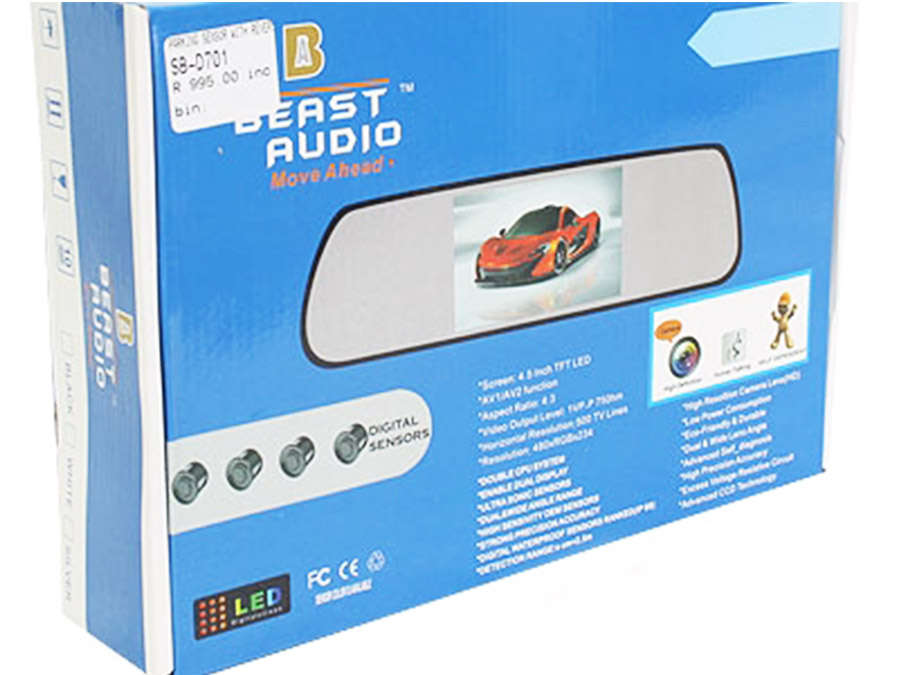Rearview Mirror with Park Distance  & Screen