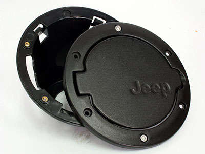 Jeep Wrangler Matt Black Fuel Cap Set