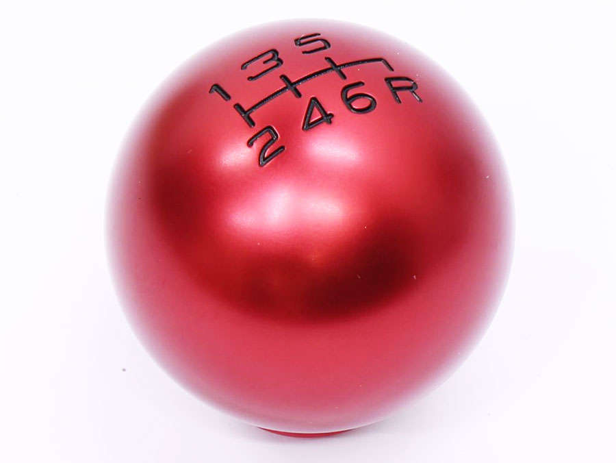 Anodized Red Round Head Aluminium Gear Shift Knob