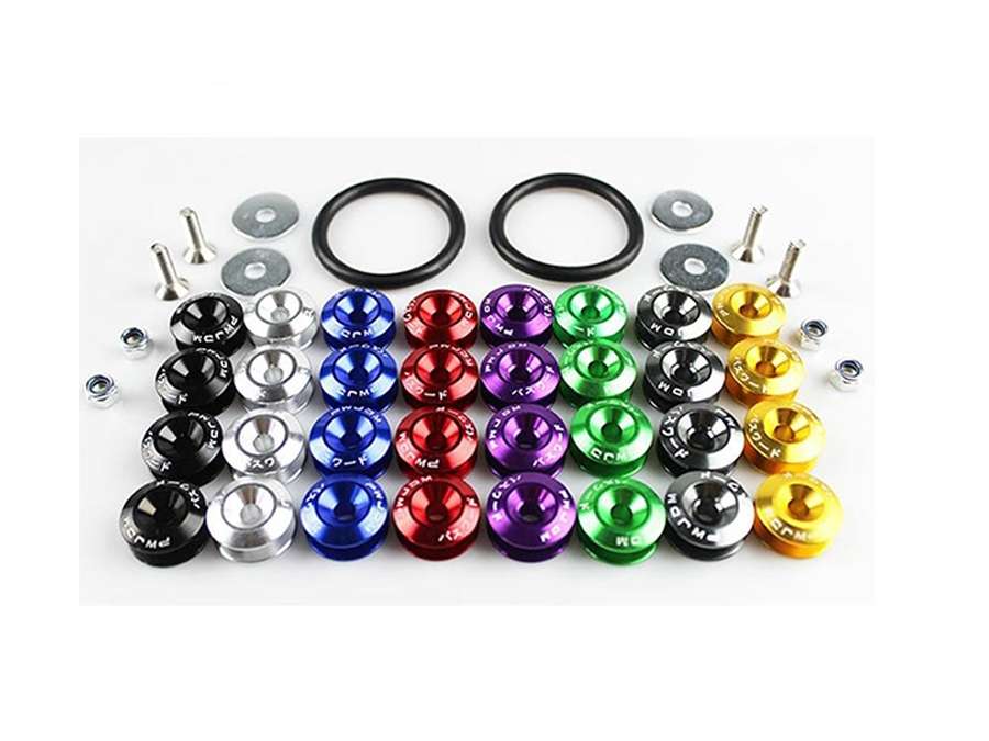 Universal Aluminum JDM Quick Release Fasteners For Bumpers (blue)