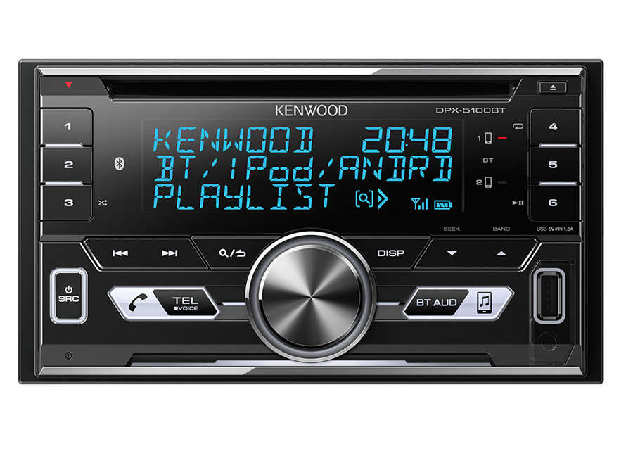 Kenwood DPX5100BT Double Din CD with Bluetooth - Kenwood