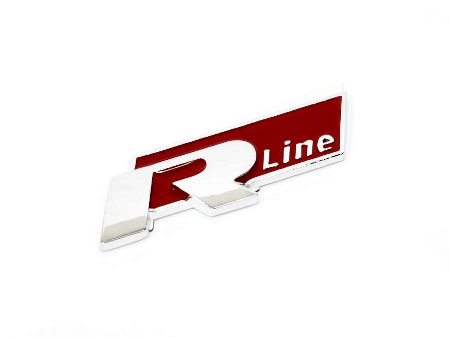 R-line Red & Chrome Sticker Badge