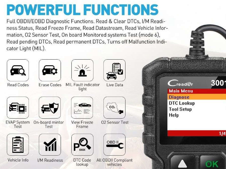 OBD Diagnostic Scanner with Bluetooth