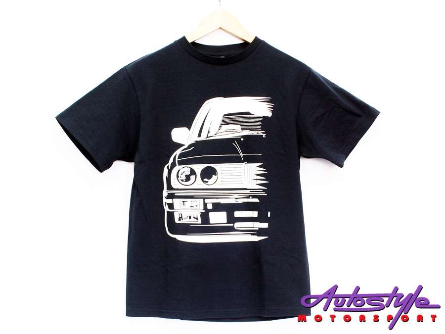 Bmw E30 Silhouette Design Tshirt  2XL Adult size (asst colours)