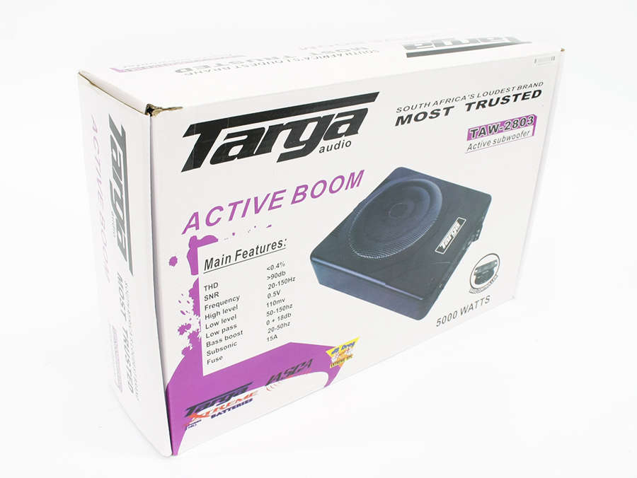 Targa TAW-3803 10" 6000w Active Subwoofer & Amplifier Kit - Targa