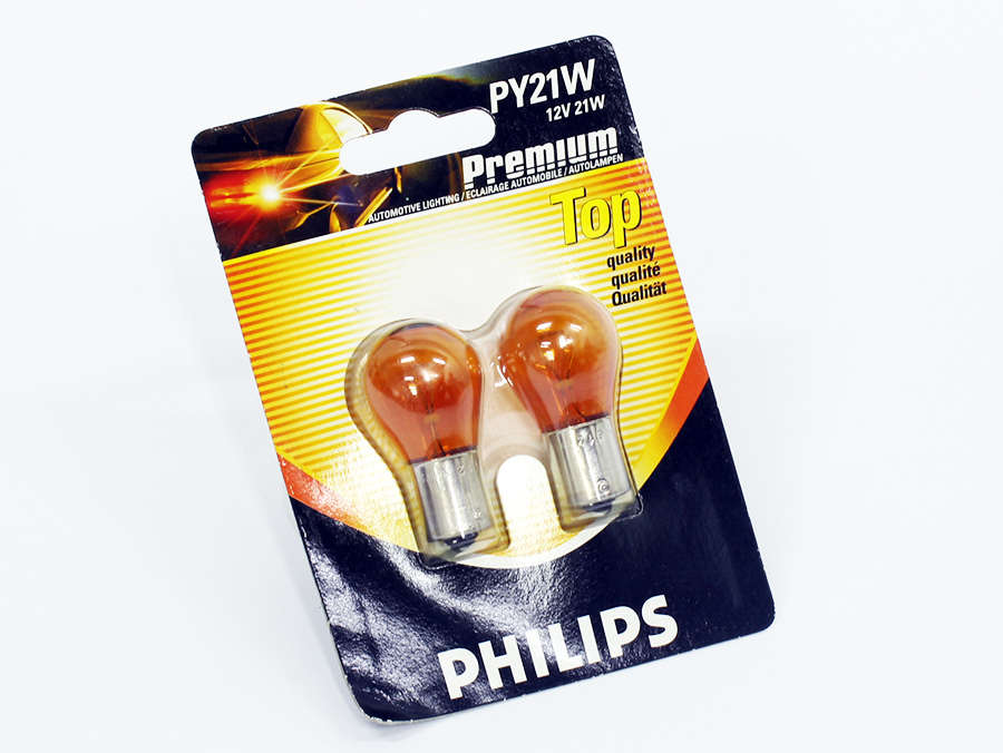 Philips Double Contact Orange Replacement Bulbs (pair)