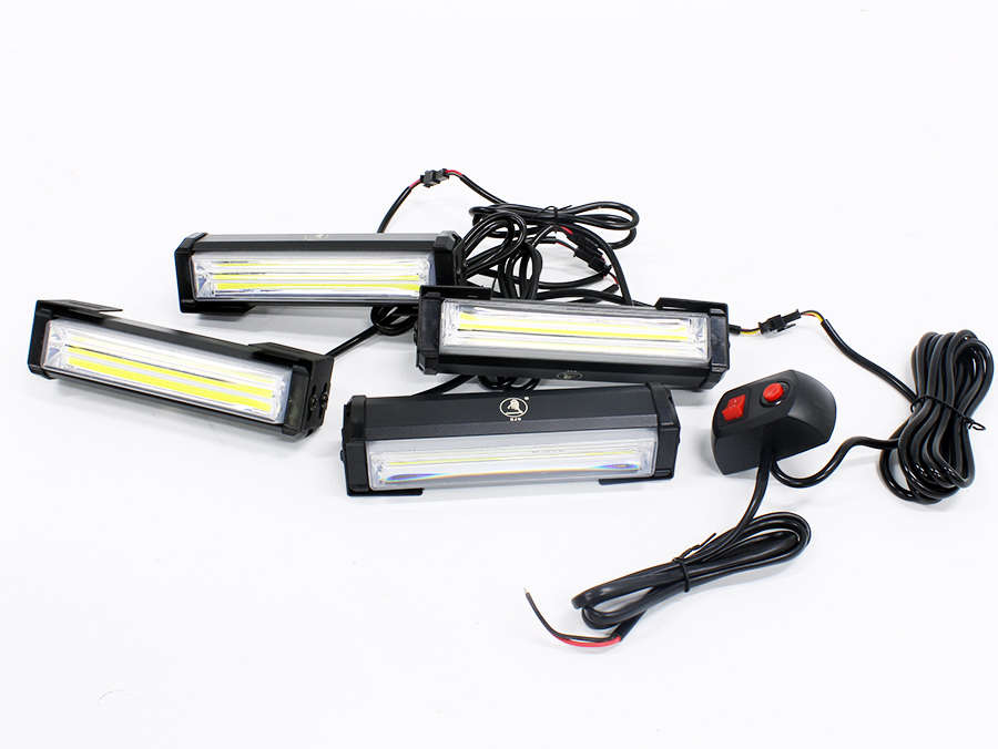 COB LED 4 Piece Emergency Strobe Light Kit (160x30mm)