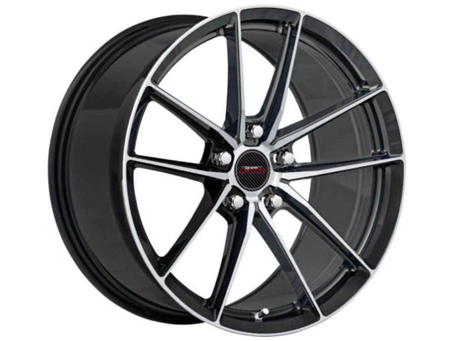 18" A-Line gallant 5/120 Black Machine Face Alloy Wheels