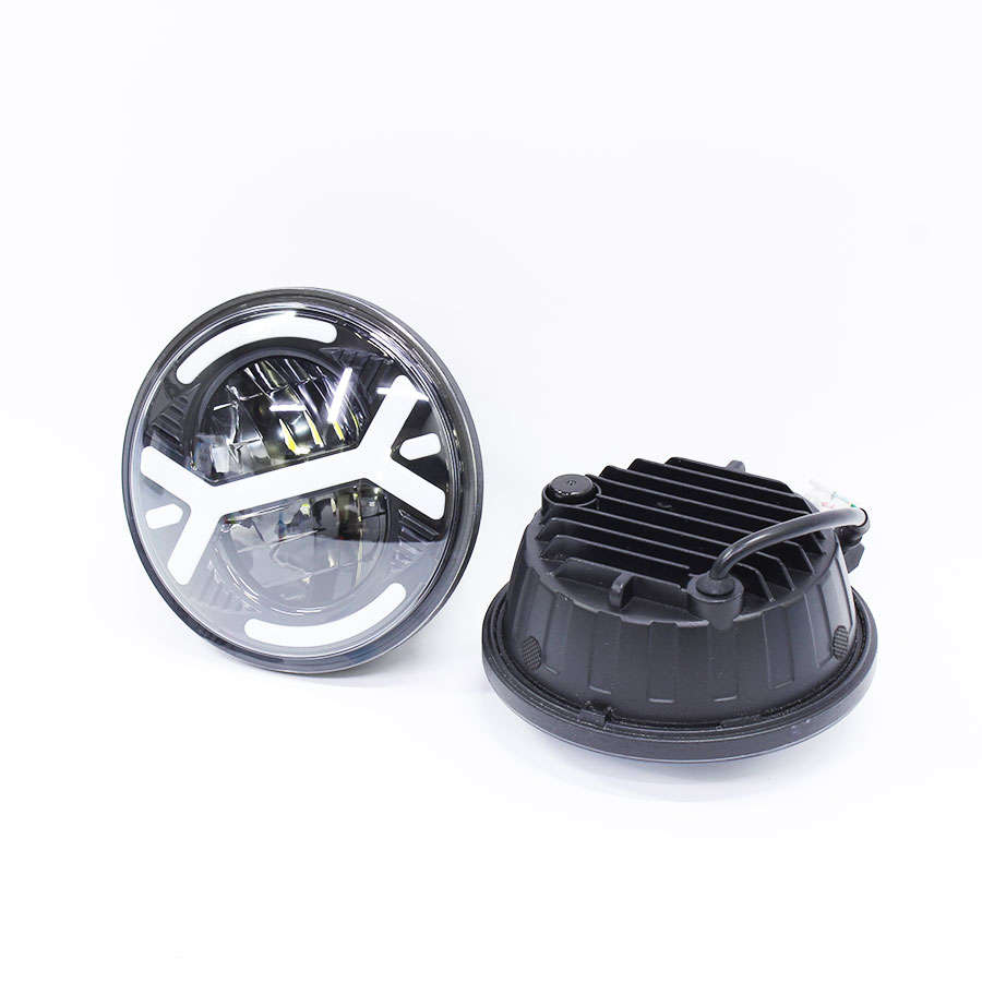 Universal 5" LED with Cross Hair Design H4 Headlights (set)