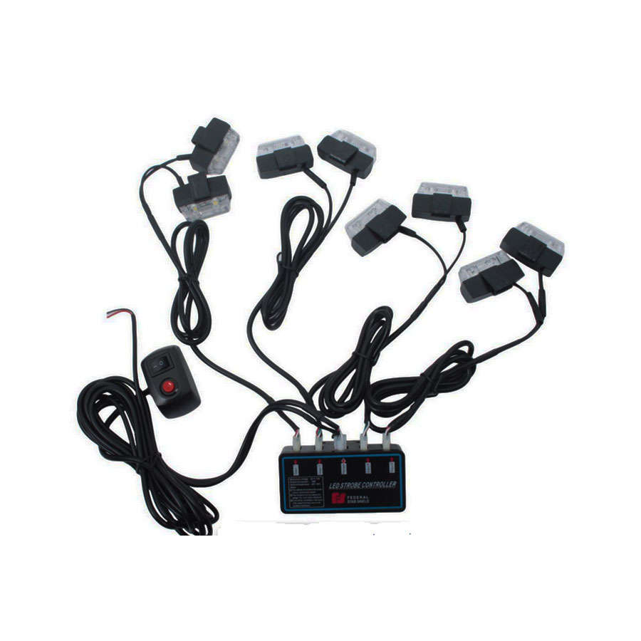 8piece Emergency Strobe Grill Mount Lighting set (Amber)