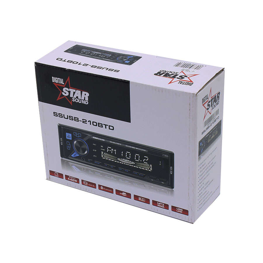 STARSOUND SSUSB-210BTD Media Player with Bluetooth & USB