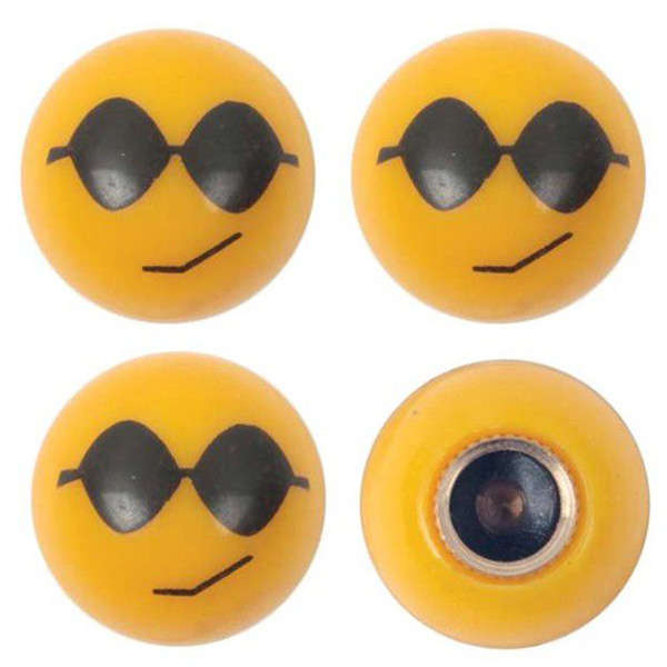 Cool Face Novelty Wheel Valve Cap Set