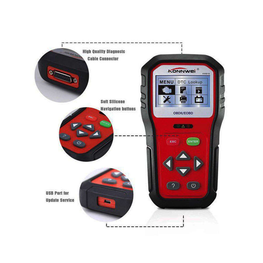 Konnwei KW818 OBD ODB2 Diagnostic Tool, Car Diagnostic Scanner