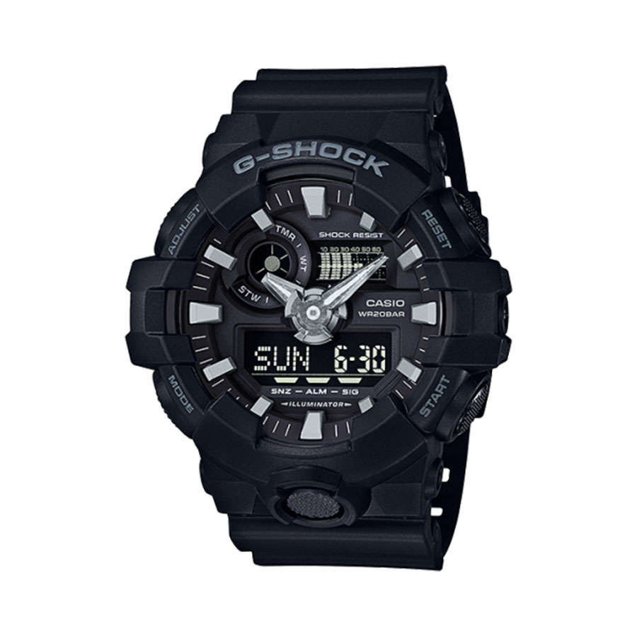 Casio G-Shock Mens 200m Standard - GA-700-1BDR (Black)
