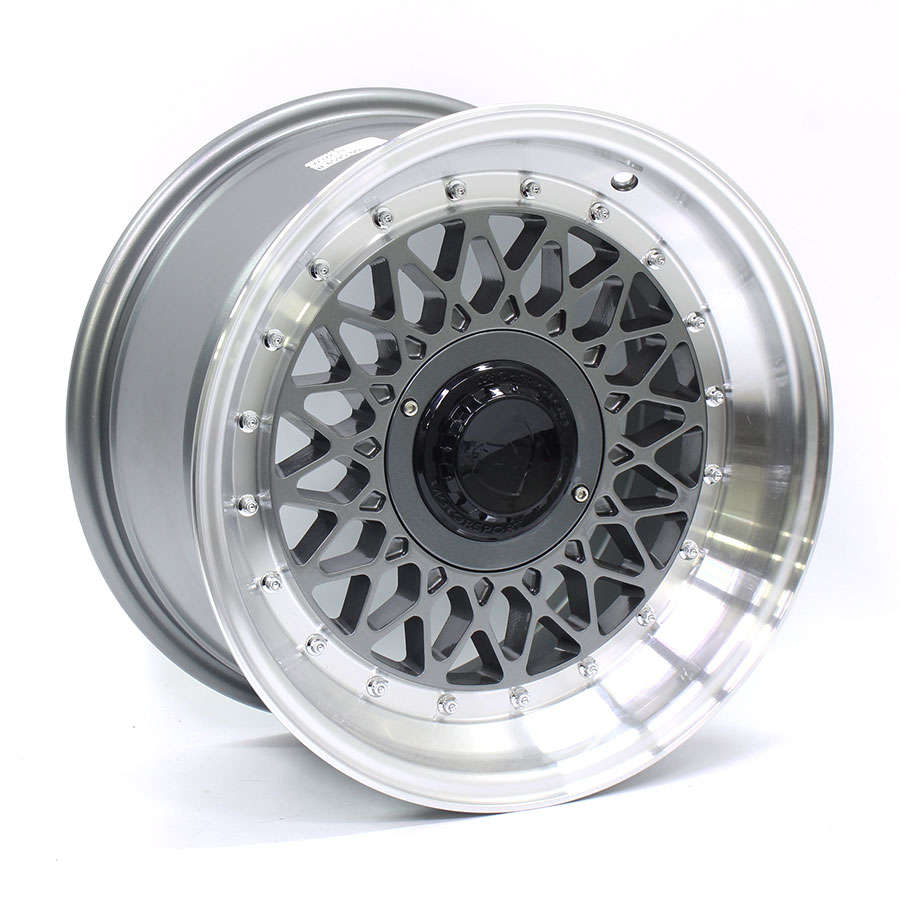 17" EV2122 BSS 4/100 &amp; 4/108 Gunmetal Machine Lip alloy Wheels