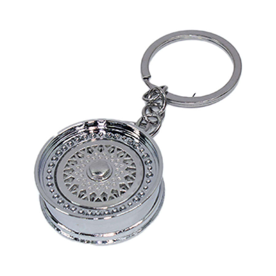 Keyring with BSS Alloy Wheel Design (Chrome)