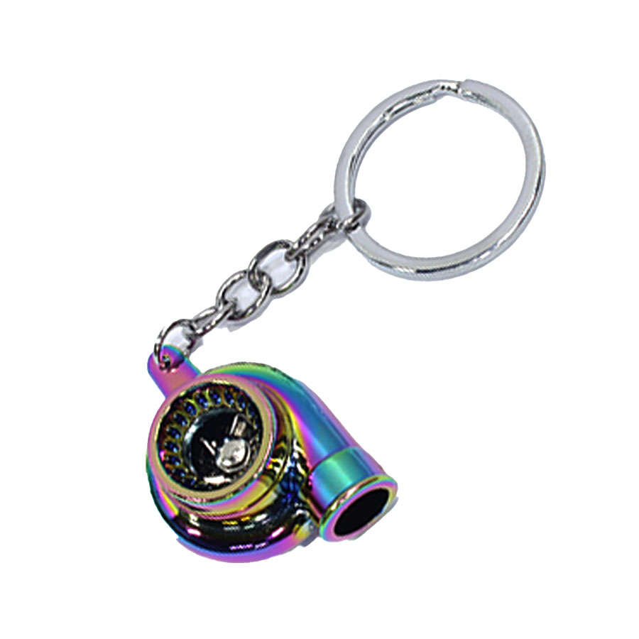 Keyring with Novelty Turbocharger (anodized)