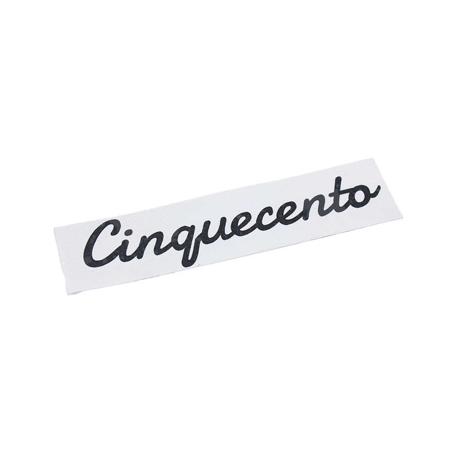 Vinyl Italian Cinquecento Black Sticker 18x4cm