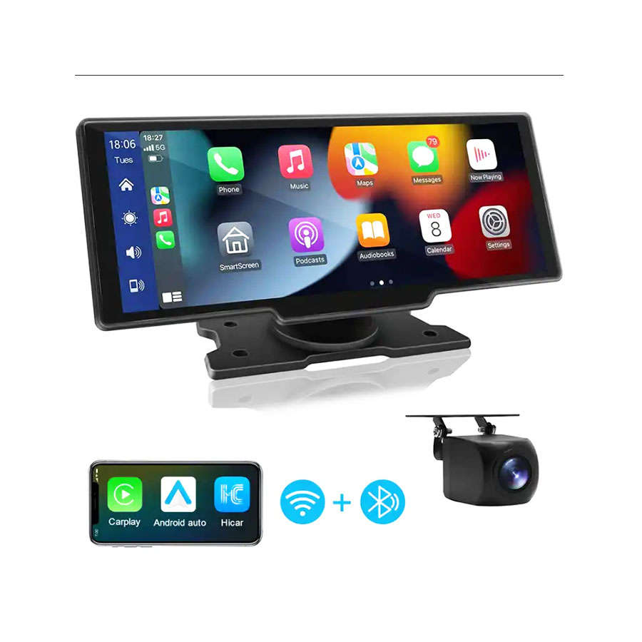 Universal Dash Mount Capacitive 10.6" Media Screen with Reverse Camera