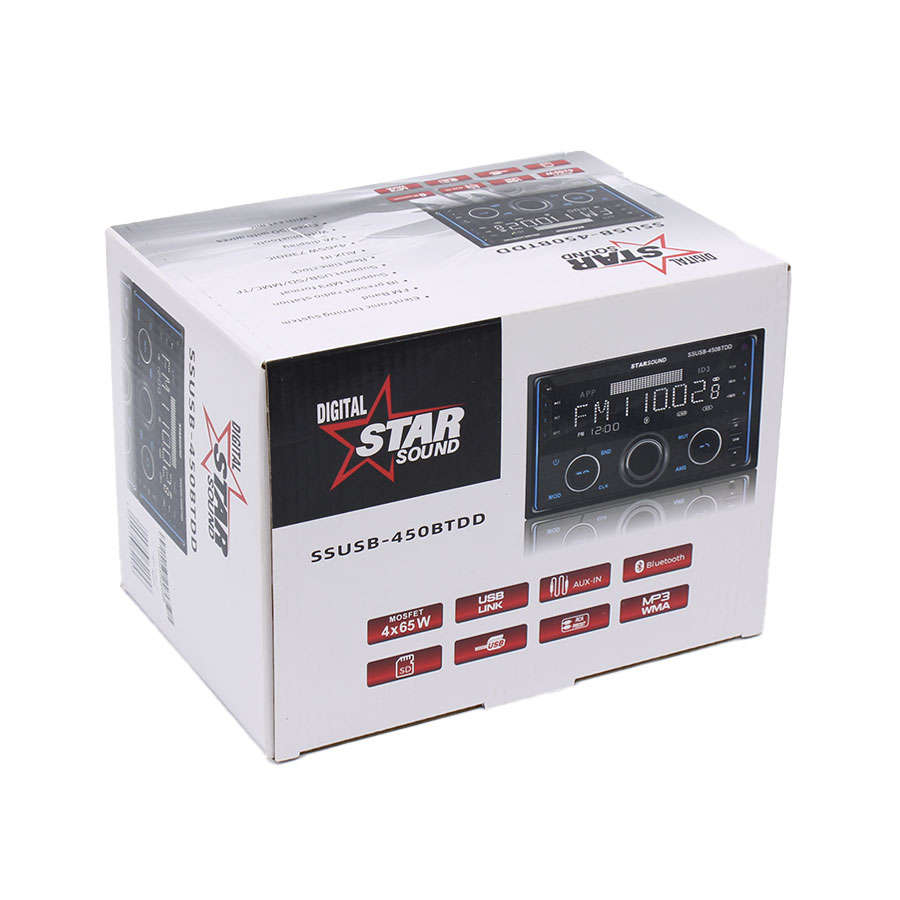 Starsound SSUSB-450BTDD Double Din Media Player with Bluetooth