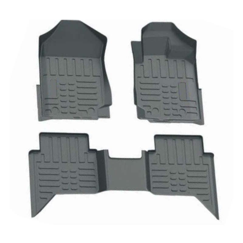 Rubber Floor Mats for Ford Ranger Double Cab 2014-2022 (3pc Set)